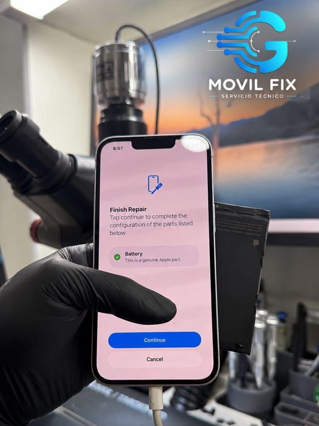 iPhone encendido después de un cambio de batería